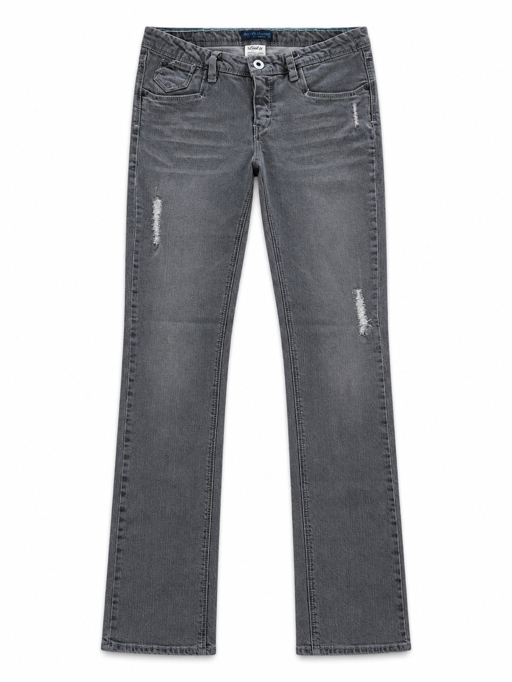 LEVI’s SKINNY FIT DISTRESSED JEANS GIRLS SIZE 14 GRAY STRETCH Y2K DENIM